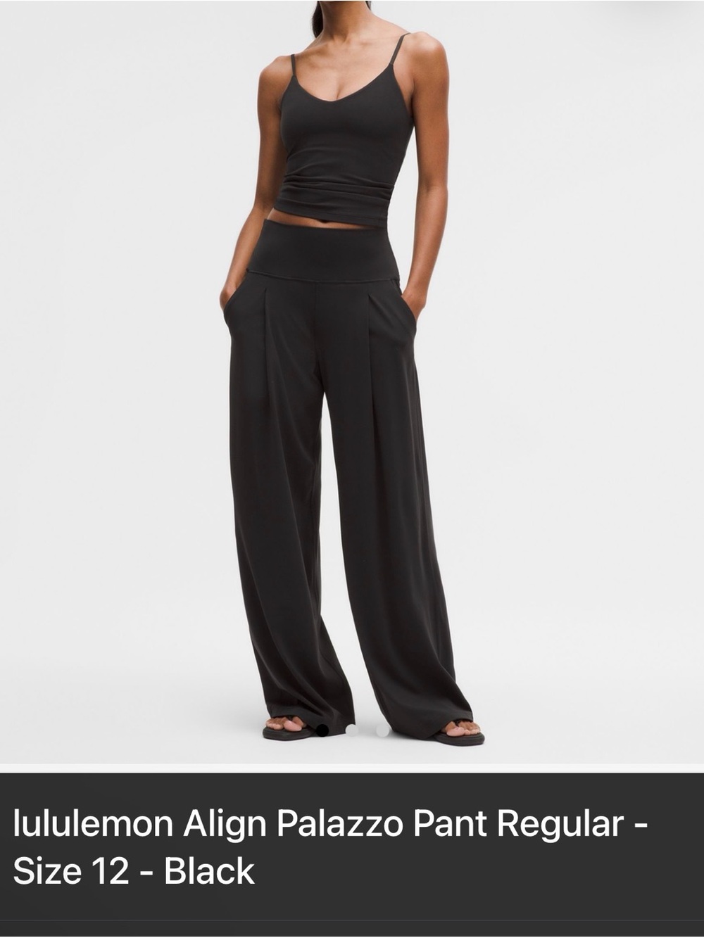 Lululemon Align Palazzo Pant Regular Black Size 12 NWT